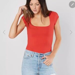 Free People square neck bodysuit